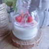 Bougie Cloche Azalée du Japon sur Socle en Bois