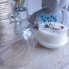 Bougie Cloche Cookie sur socle en bois