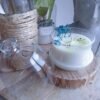 Bougie Cloche Monoï sur Socle en Bois