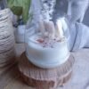 Bougie Cloche Thé et Pain D'épices sur Socle en Bois