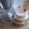 Bougie Cloche Lilas sur Socle en bois