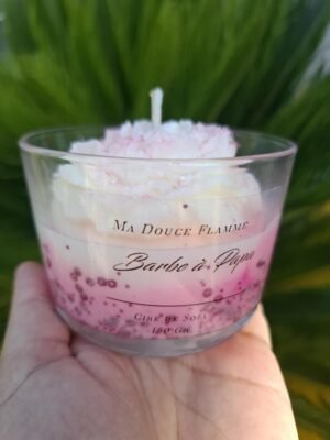 Bougie Fleur Barbe à papa